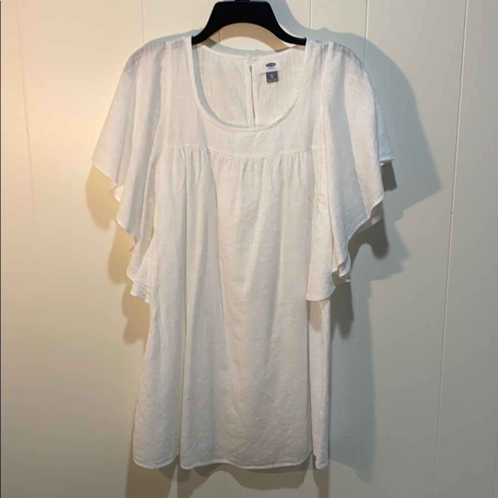 XS White flowy Old Navy dress
